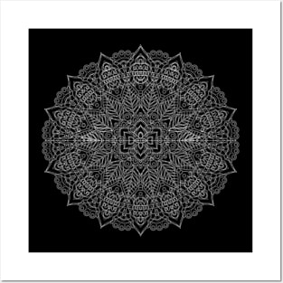 Mandala Line Art Ornigram Posters and Art